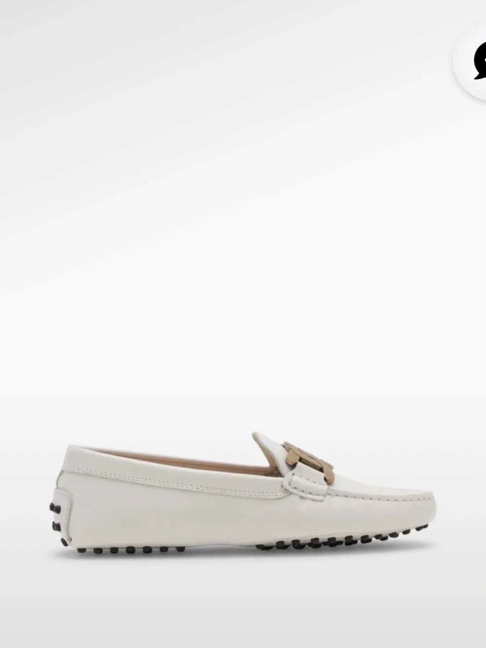 Tod's White Parent Leather Horsebit Boat Loafers Kate Gommino Heritage Designer